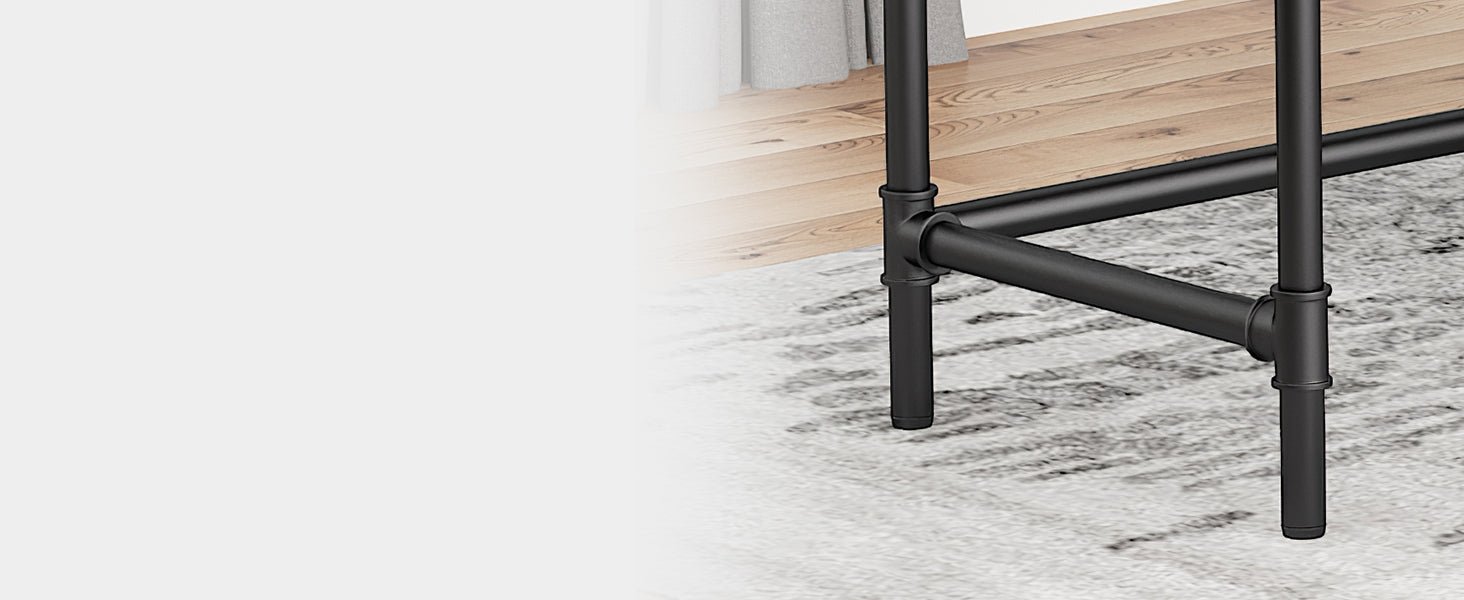 67" L-Shaped Desk, Industrial Reversible Computer Corner Desk